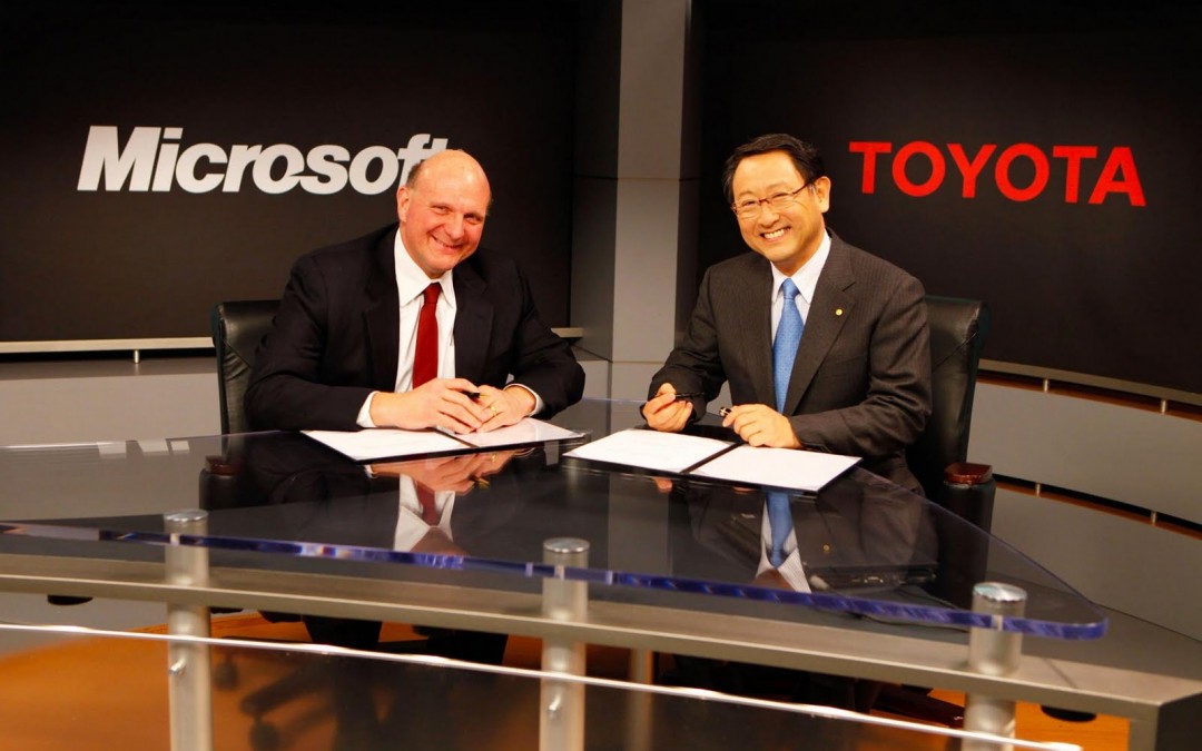 Toyota licencia patentes da Microsoft para aprimorar seus carros conectados